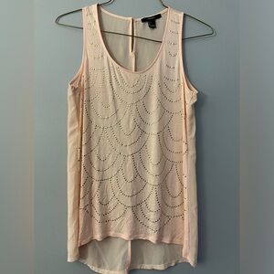 Forever 21 Womens Light Pink beaded Tank Top
